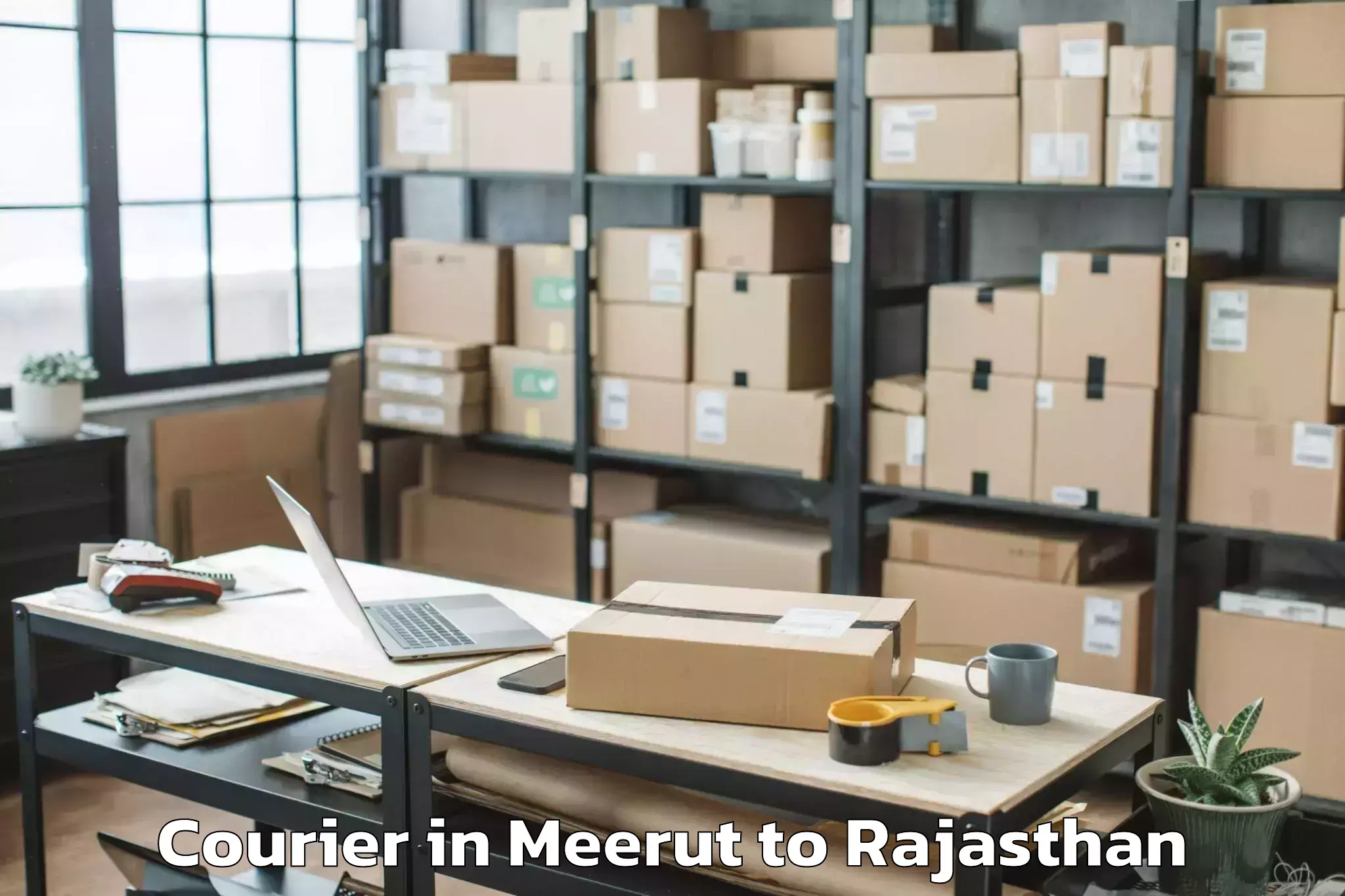 Trusted Meerut to Kherwara Courier